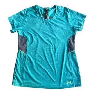 Under Armour Heat Gear Activewear Cap Sleeve  Tee L